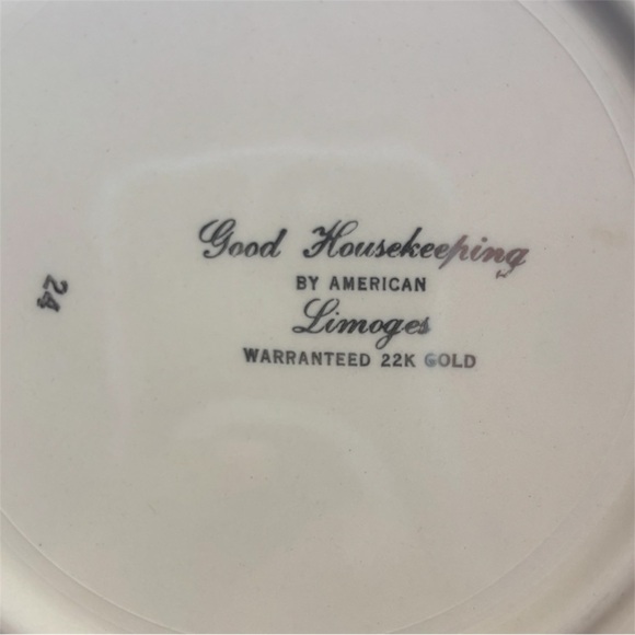 Vtg Good Housekeeping America Limoge Warranted 22k Gold Fruit Bowl EUC 8” - Picture 2 of 5